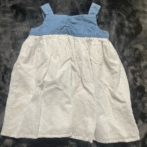 Charming Blue and White Kids Dress